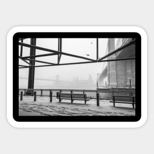 Brooklyn and Manhattan Bridges Sticker